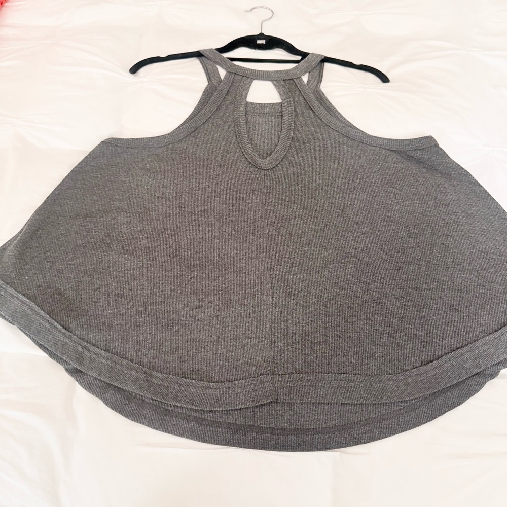 NWOT FREE PEOPLE WE THE FREE GRAY RACERBACK TANK TOP—PRISTINE, NEVER WORN! - Picture 6 of 11